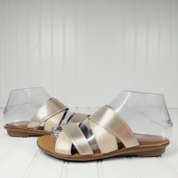 NEW PAUL GREEN Slip On Leather Sandals - Picture 8 of 13